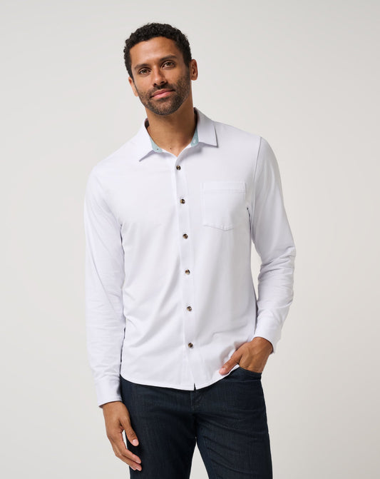 TravisMathew | Comfortknit TM Social Club Button-Up - White