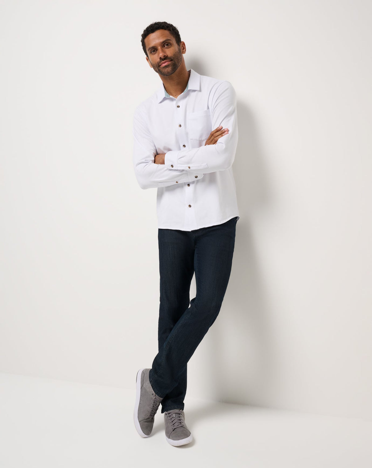 TravisMathew | Comfortknit TM Social Club Button-Up - White
