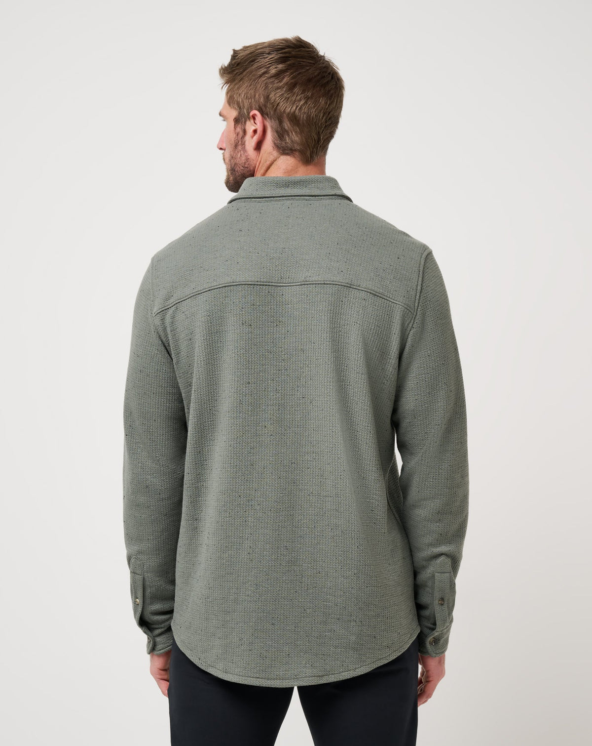 TravisMathew | Cloud Waffle Shirt Jacket - Dark Olive