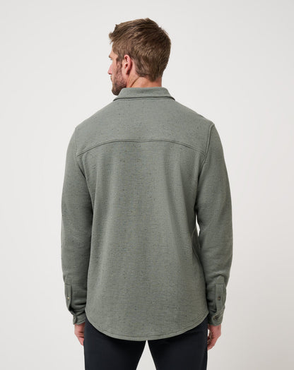 TravisMathew | Cloud Waffle Shirt Jacket - Dark Olive