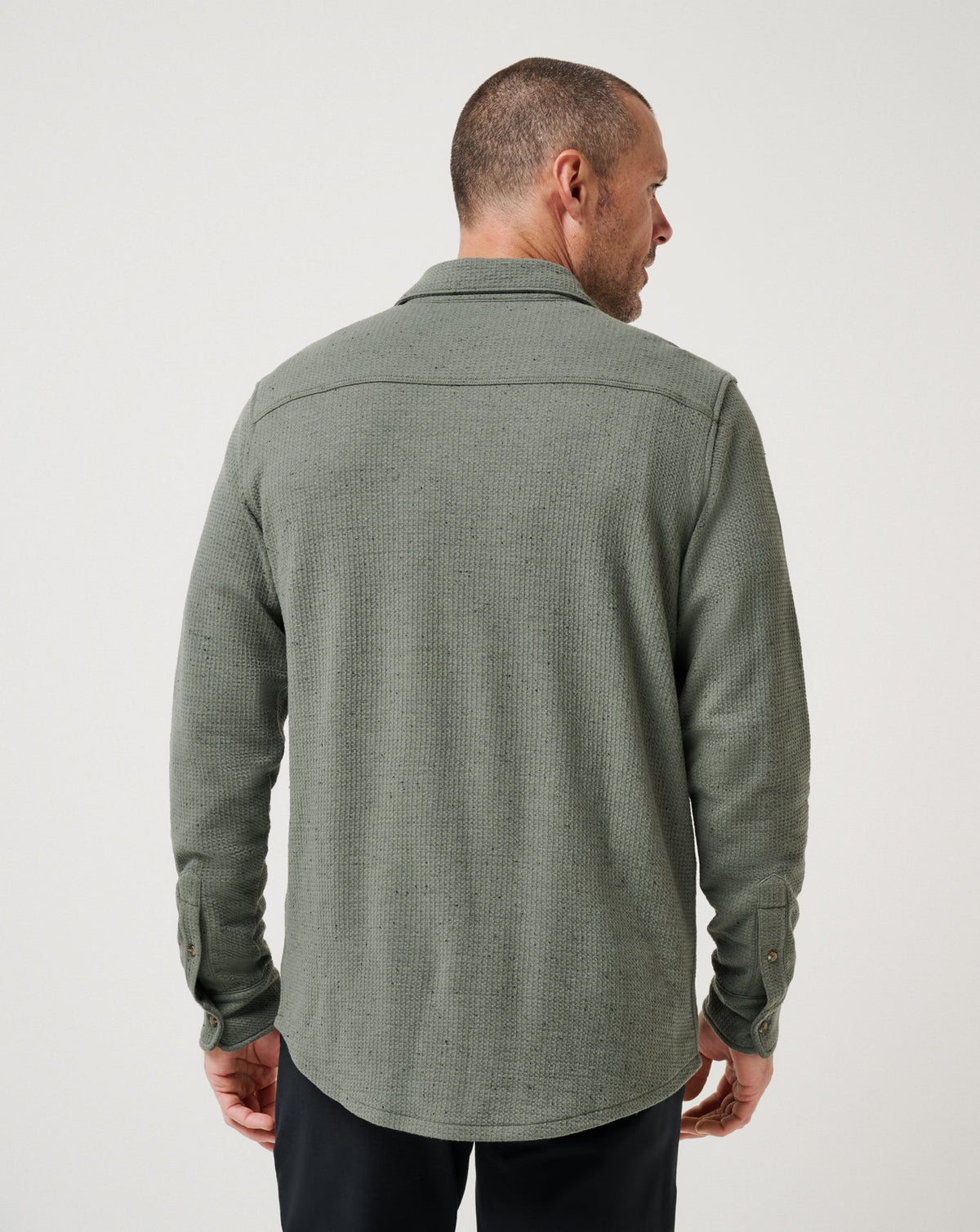 TravisMathew | Cloud Waffle Shirt Jacket - Dark Olive