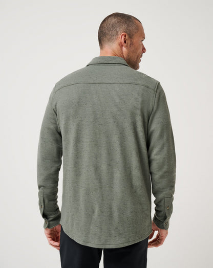 TravisMathew | Cloud Waffle Shirt Jacket - Dark Olive