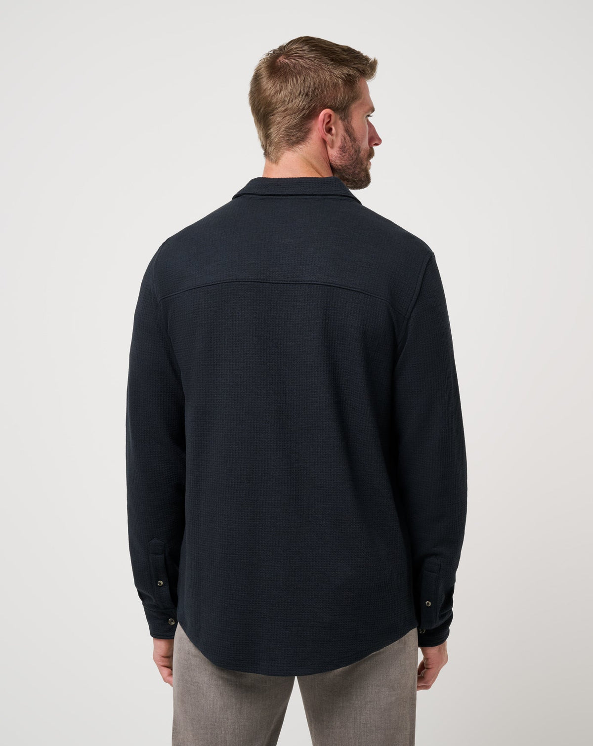 TravisMathew | Cloud Waffle Shirt Jacket - Black
