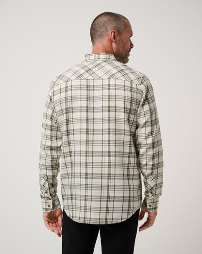 TravisMathew | Cloud Flannel Plaid Button-Up - Birch