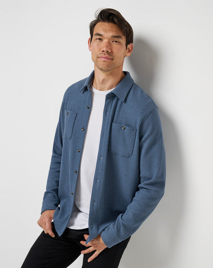 TravisMathew | Cloud Waffle Shirt Jacket - Bering Sea
