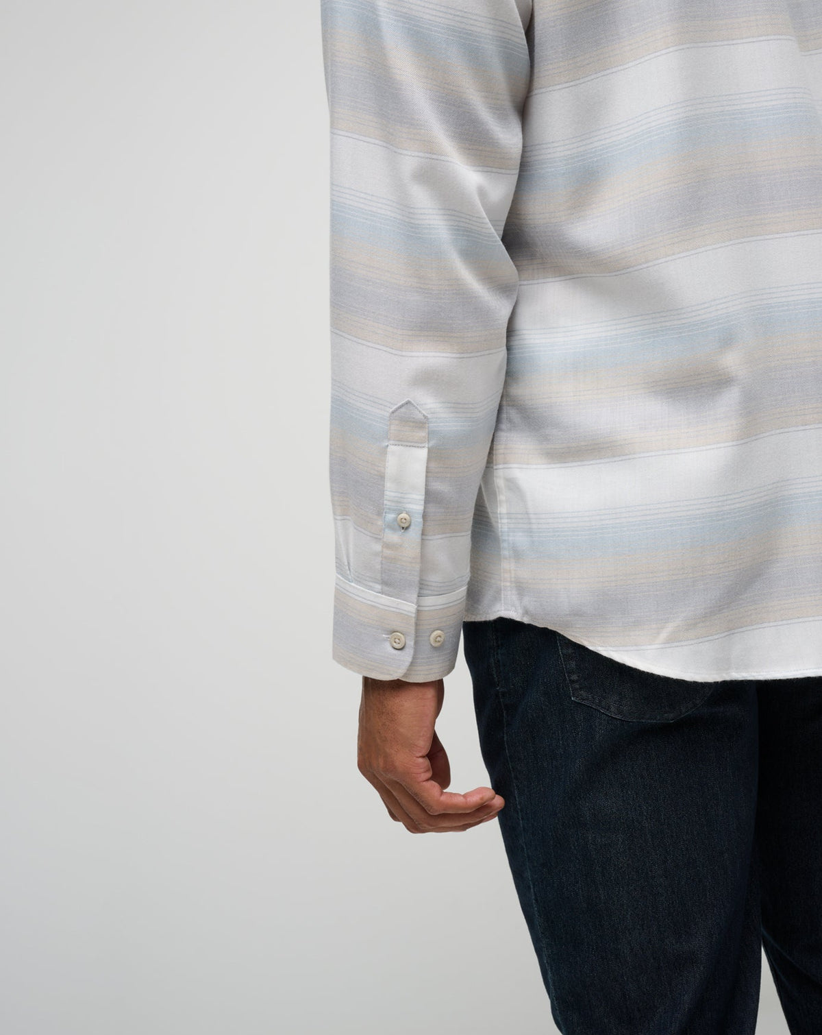 TravisMathew | Cloud Flannel Stripe Button-Up - Oxford Tan