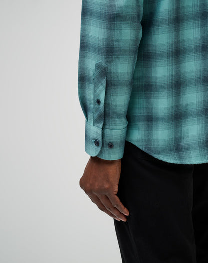 TravisMathew | Cloud Flannel Plaid Button-Up - Total Eclipse/Cameo
