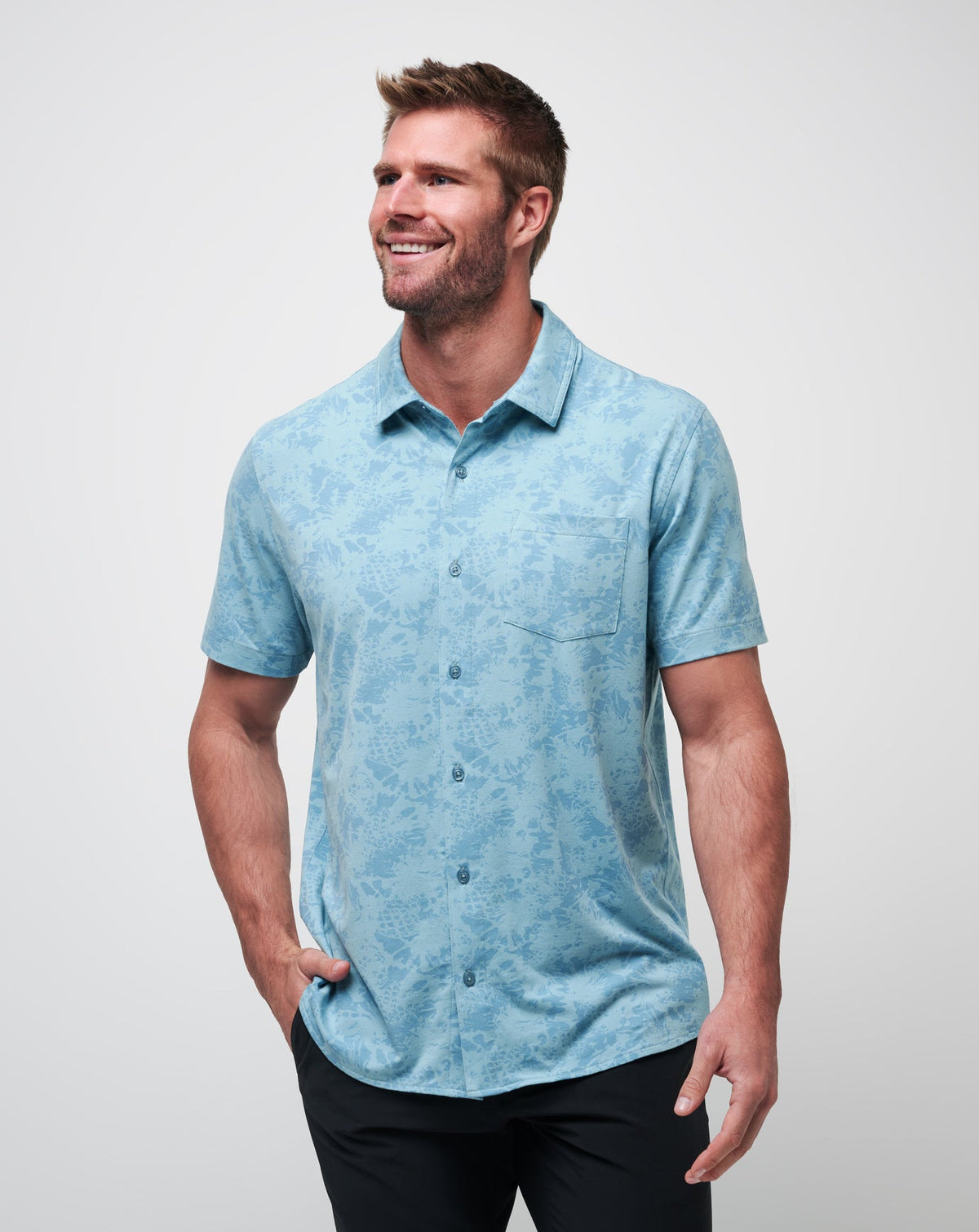 TravisMathew | Knit Braddah Button-Up - Cameo