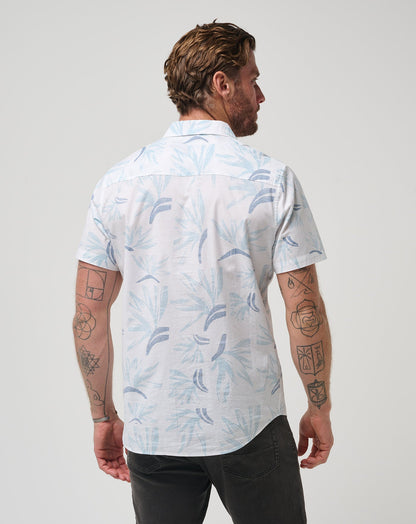TravisMathew | The Thick Of It Button-Up - White/Quiet Harbor