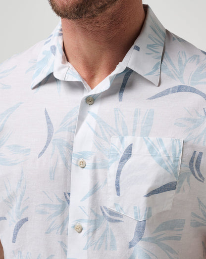 TravisMathew | The Thick Of It Button-Up - White/Quiet Harbor