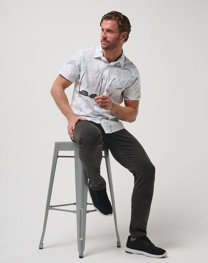 TravisMathew | The Thick Of It Button-Up - White/Quiet Harbor