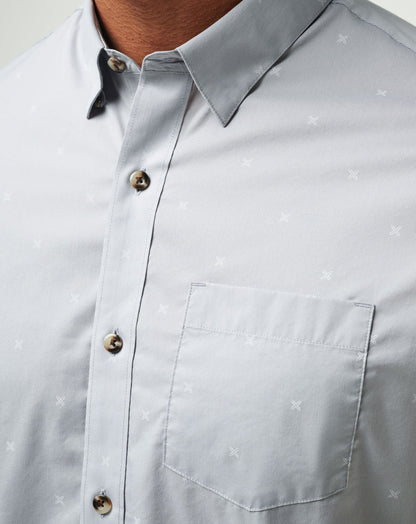 TravisMathew | Across The Pond Button-Up - Heather Sleet