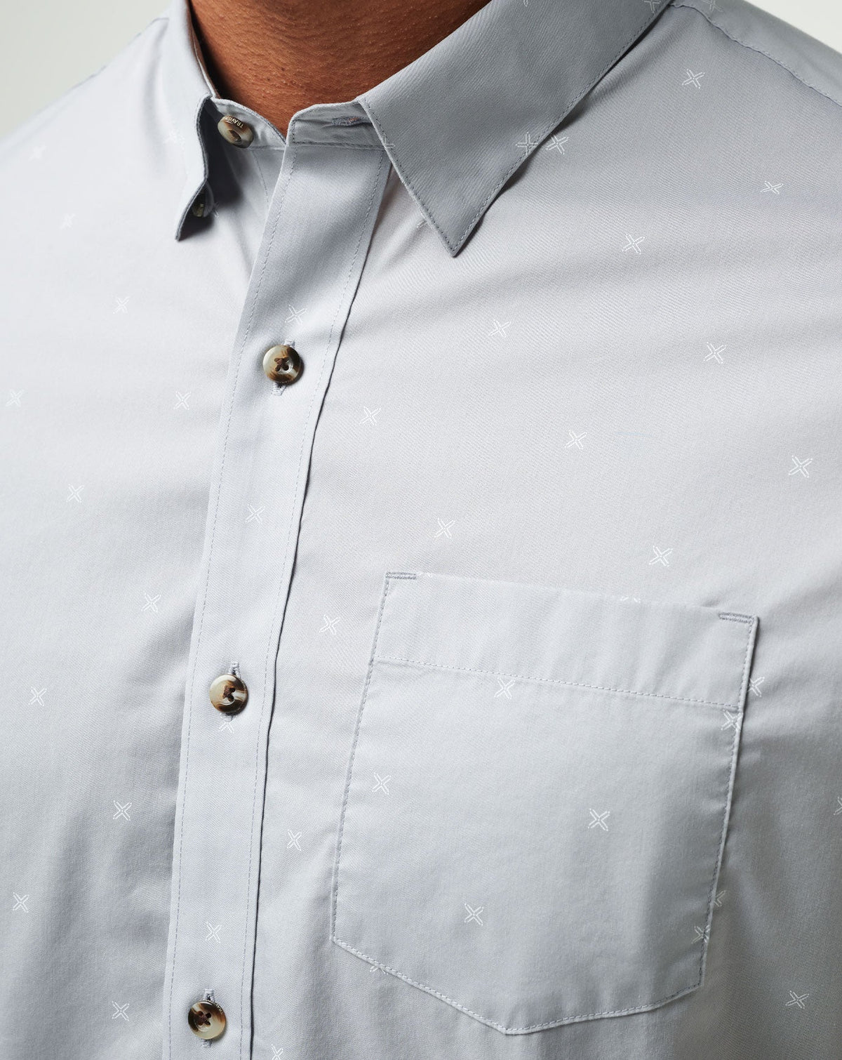 TravisMathew | Across The Pond Button-Up - Heather Sleet