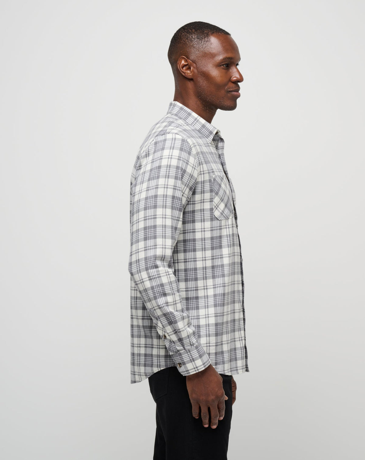 TravisMathew | Cloud Flannel Plaid Button-Up - Vanilla Ice/Quiet Shade