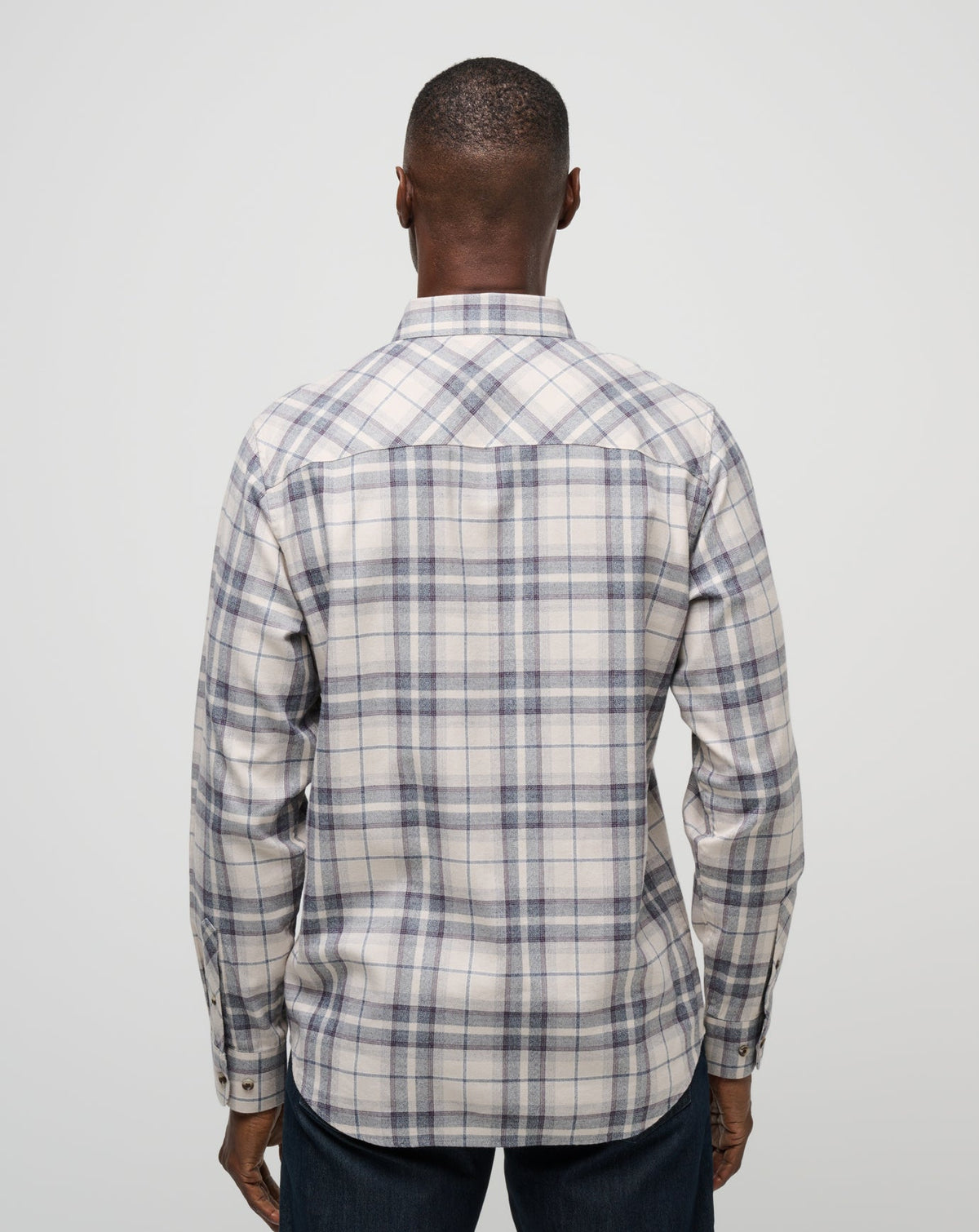 TravisMathew | Cloud Flannel Plaid Button-Up - Oxford Tan/Plum