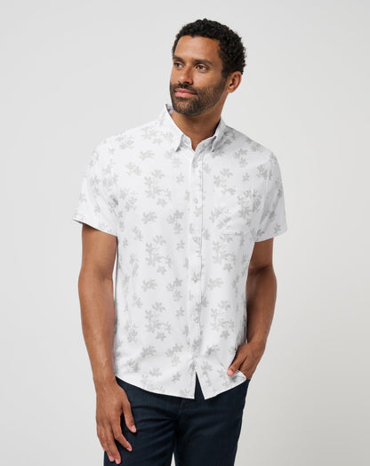 TravisMathew | Mist On The Lake Button-Up - White