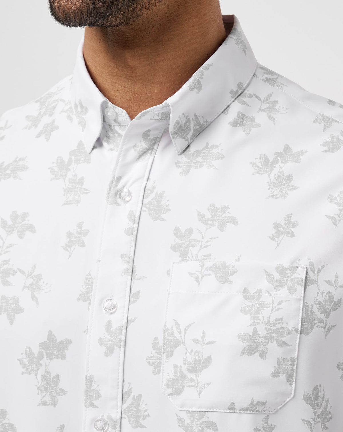 TravisMathew | Mist On The Lake Button-Up - White
