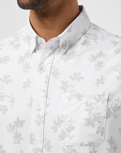 TravisMathew | Mist On The Lake Button-Up - White