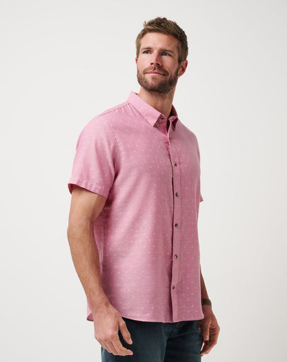 TravisMathew | Early Check In Button-Up - Heather Rose Wine