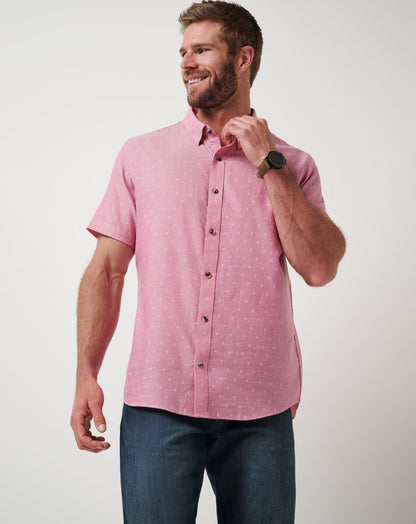 TravisMathew | Early Check In Button-Up - Heather Rose Wine