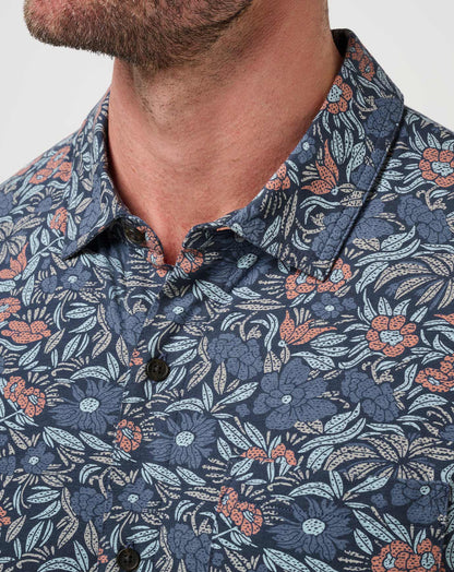 TravisMathew | Knit Day Cruise Button-Up - Mood Indigo/Vintage Indigo