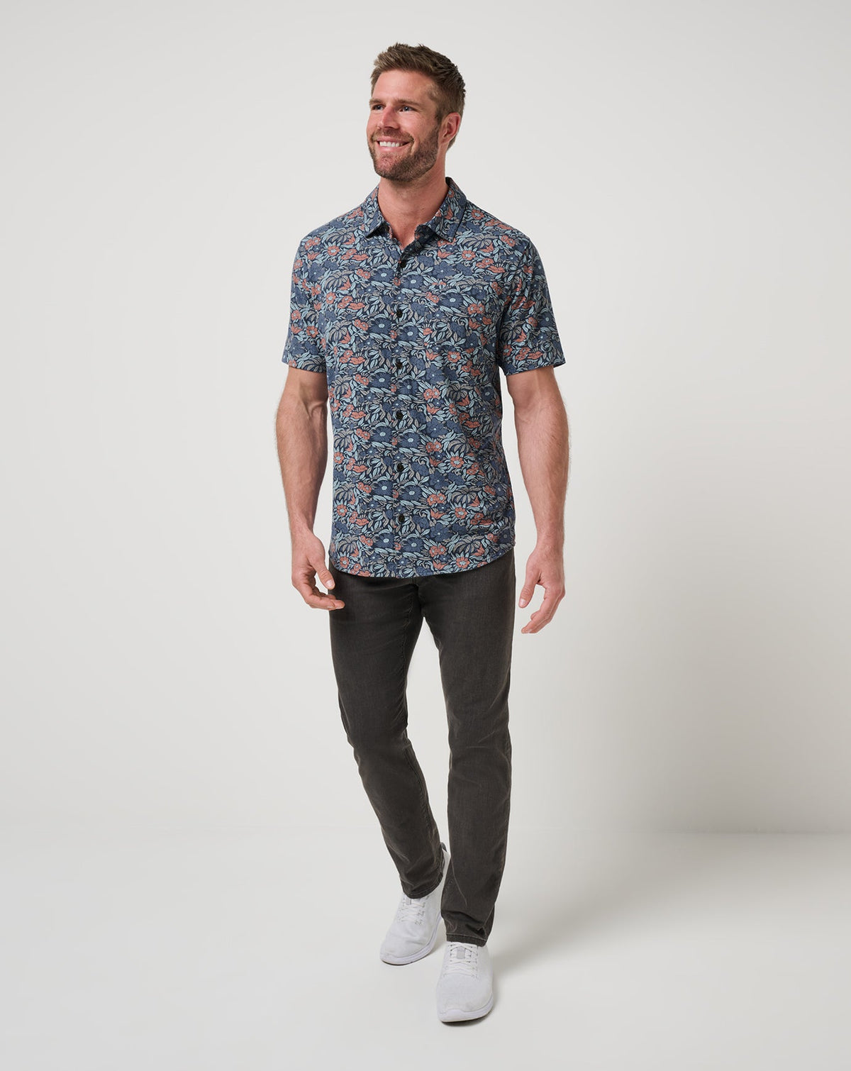 TravisMathew | Knit Day Cruise Button-Up - Mood Indigo/Vintage Indigo