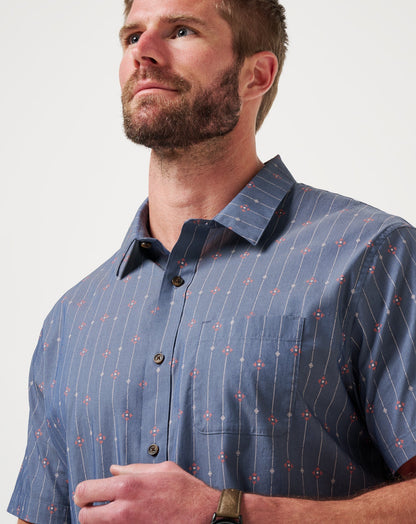 TravisMathew | Deco Button-Up - Heather Mood Indigo