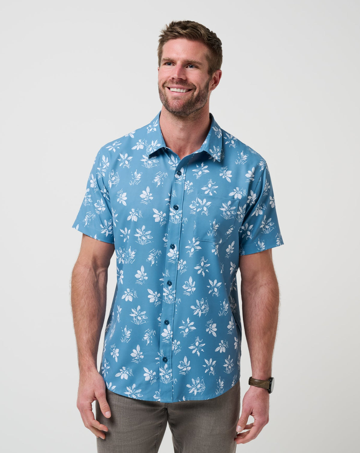 TravisMathew | Techwoven Seamate Button-Up - Captains Blue