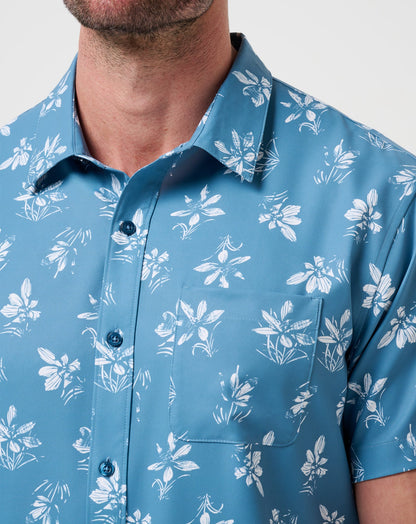 TravisMathew | Techwoven Seamate Button-Up - Captains Blue