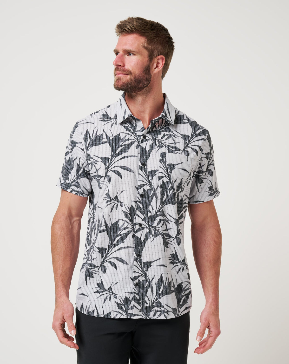 TravisMathew | Light Map Button-Up - Micro Chip