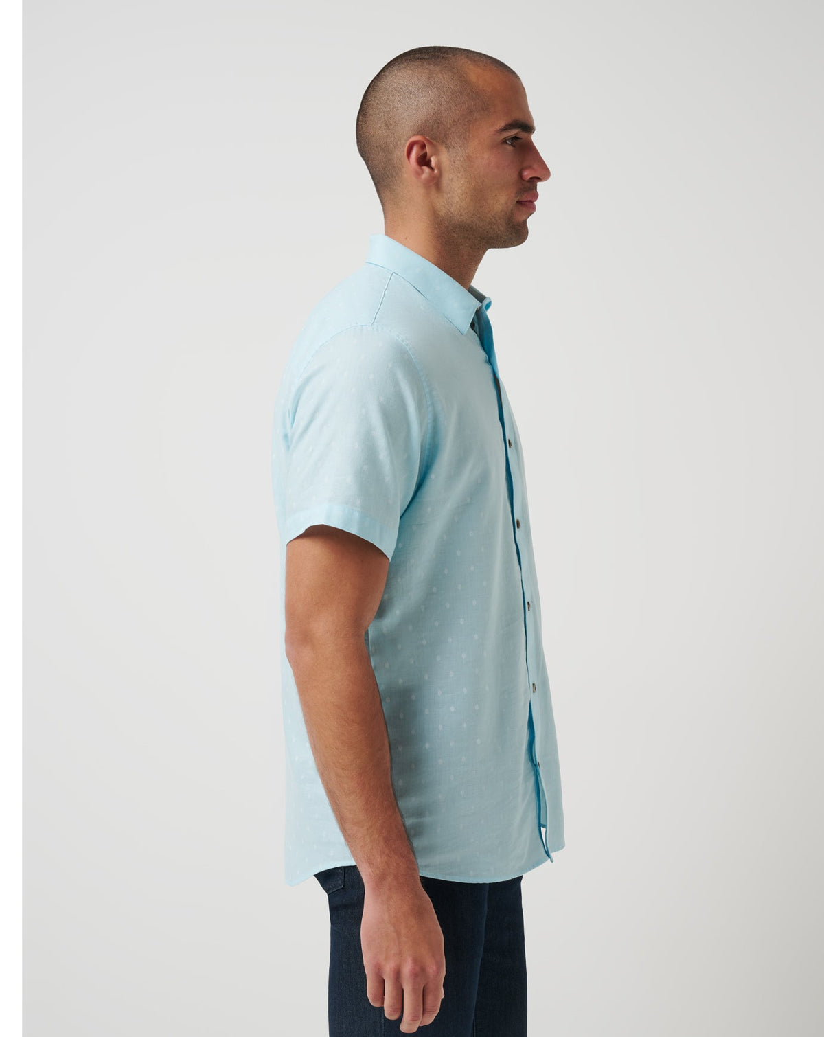 TravisMathew | Early Check In Button-Up - Cory Blue