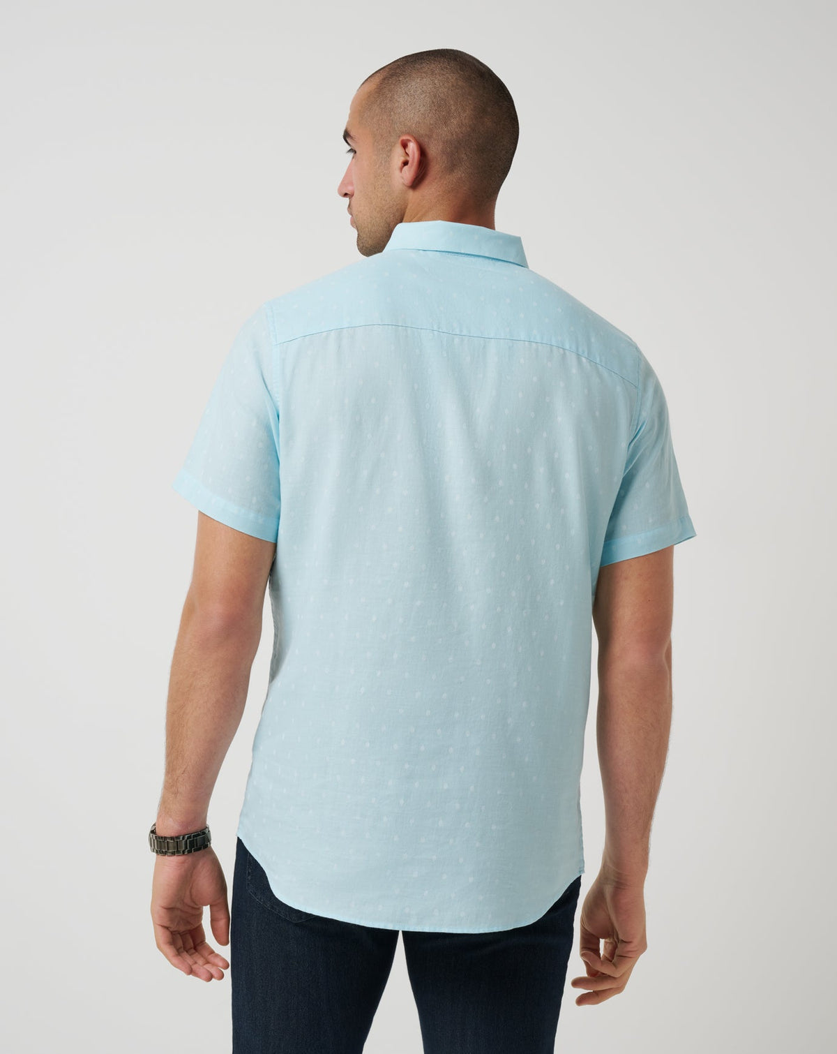 TravisMathew | Early Check In Button-Up - Cory Blue