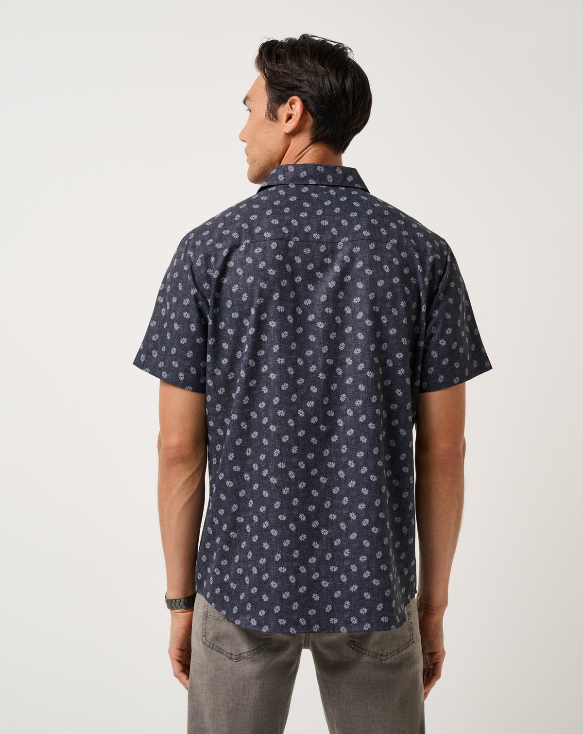 TravisMathew | Techwoven Grey Wind Button-Up - Heather Black
