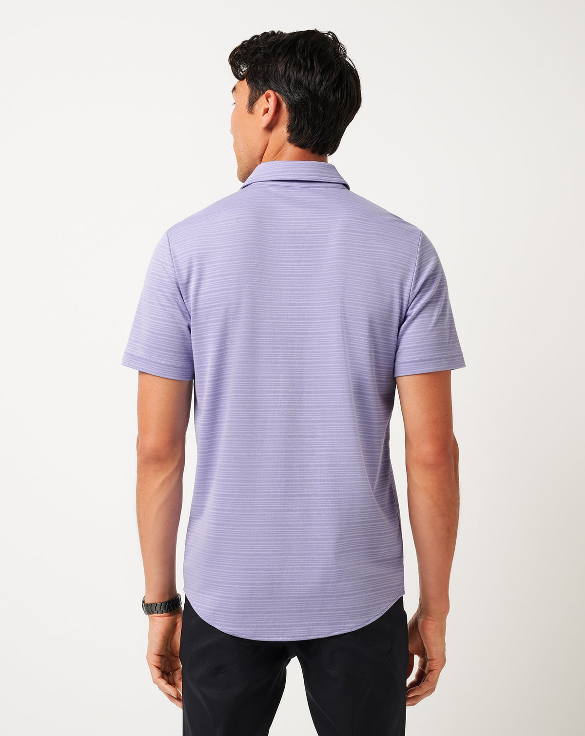 TravisMathew | Knit Trip To The City Button-Up - Heather Violet Storm