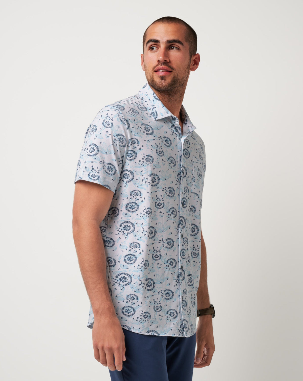 TravisMathew | Knit Flourish Button-Up - White