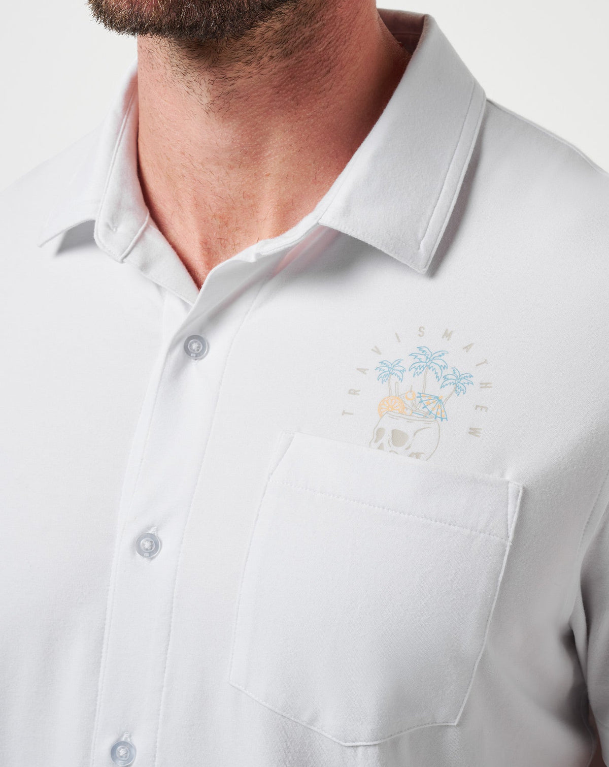 TravisMathew | Poolside Pitcher Button-Up - White
