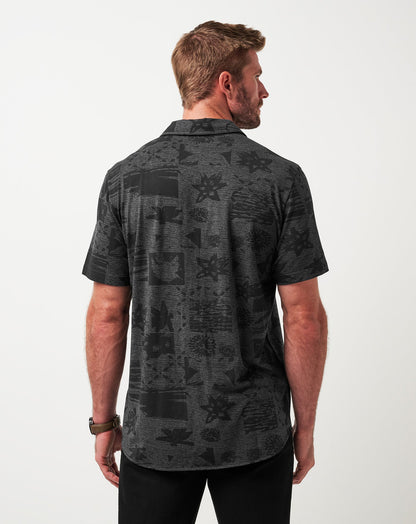 TravisMathew | Knit Gravitation Button-Up - Black