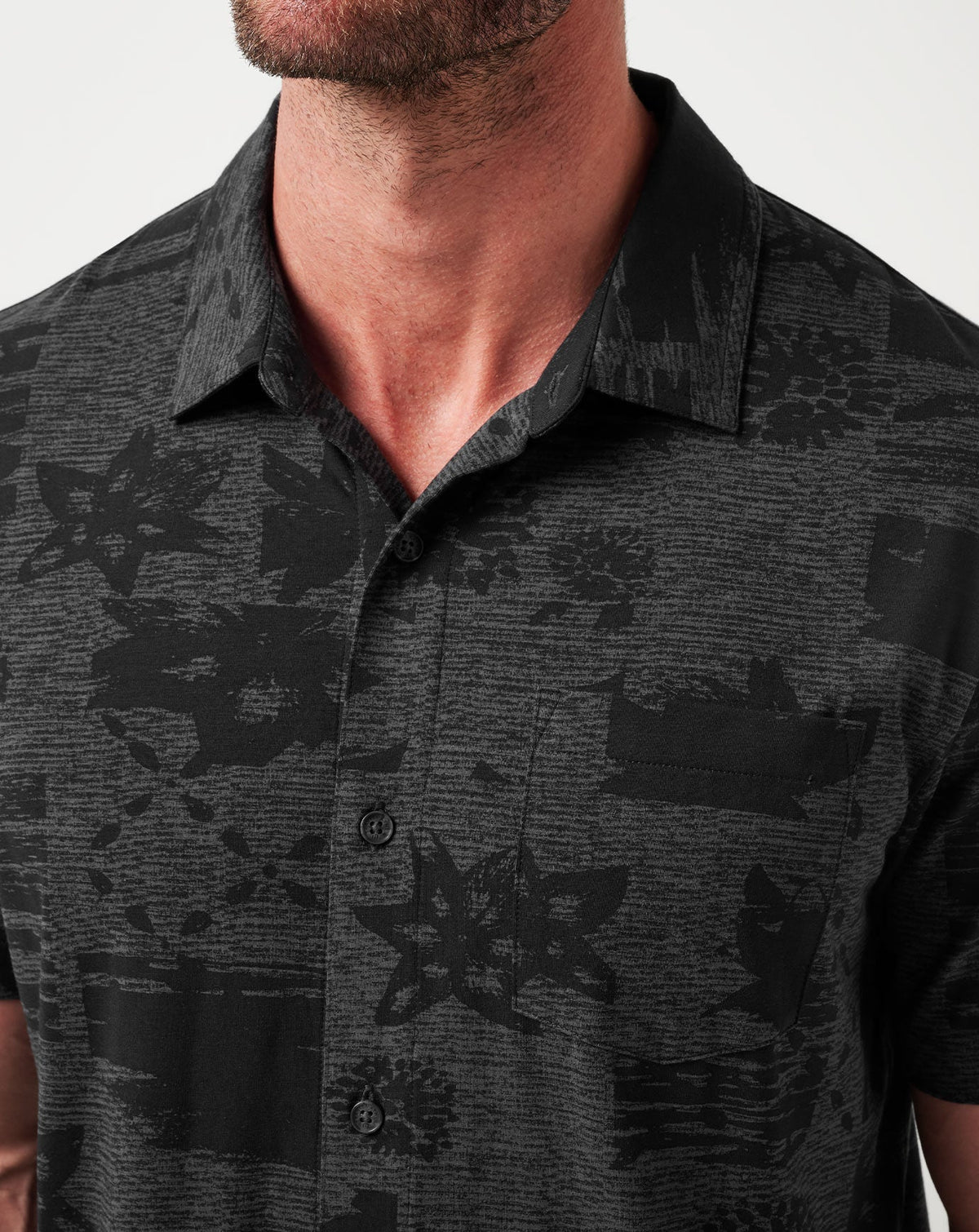 TravisMathew | Knit Gravitation Button-Up - Black