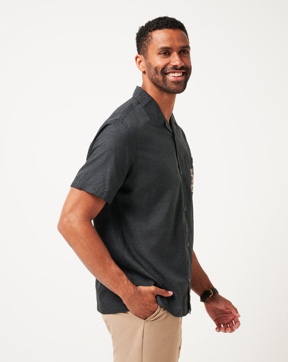 TravisMathew | Lost Cave Button-Up - Heather Black