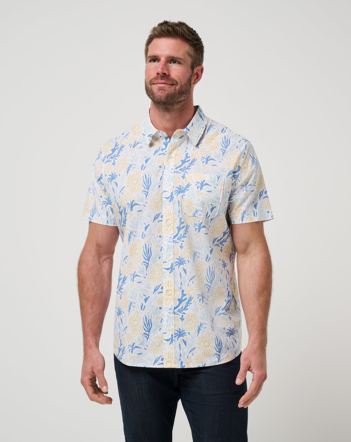 TravisMathew | Souvenir City Button-Up - White