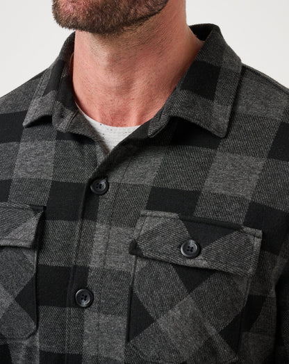 TravisMathew | Return Flight Shirt Jacket - Black/Grey