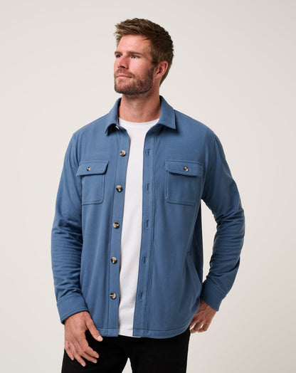 TravisMathew | Peak Fleece Shirt Jacket - Bering Sea