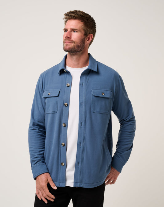 TravisMathew | Peak Fleece Shirt Jacket - Bering Sea