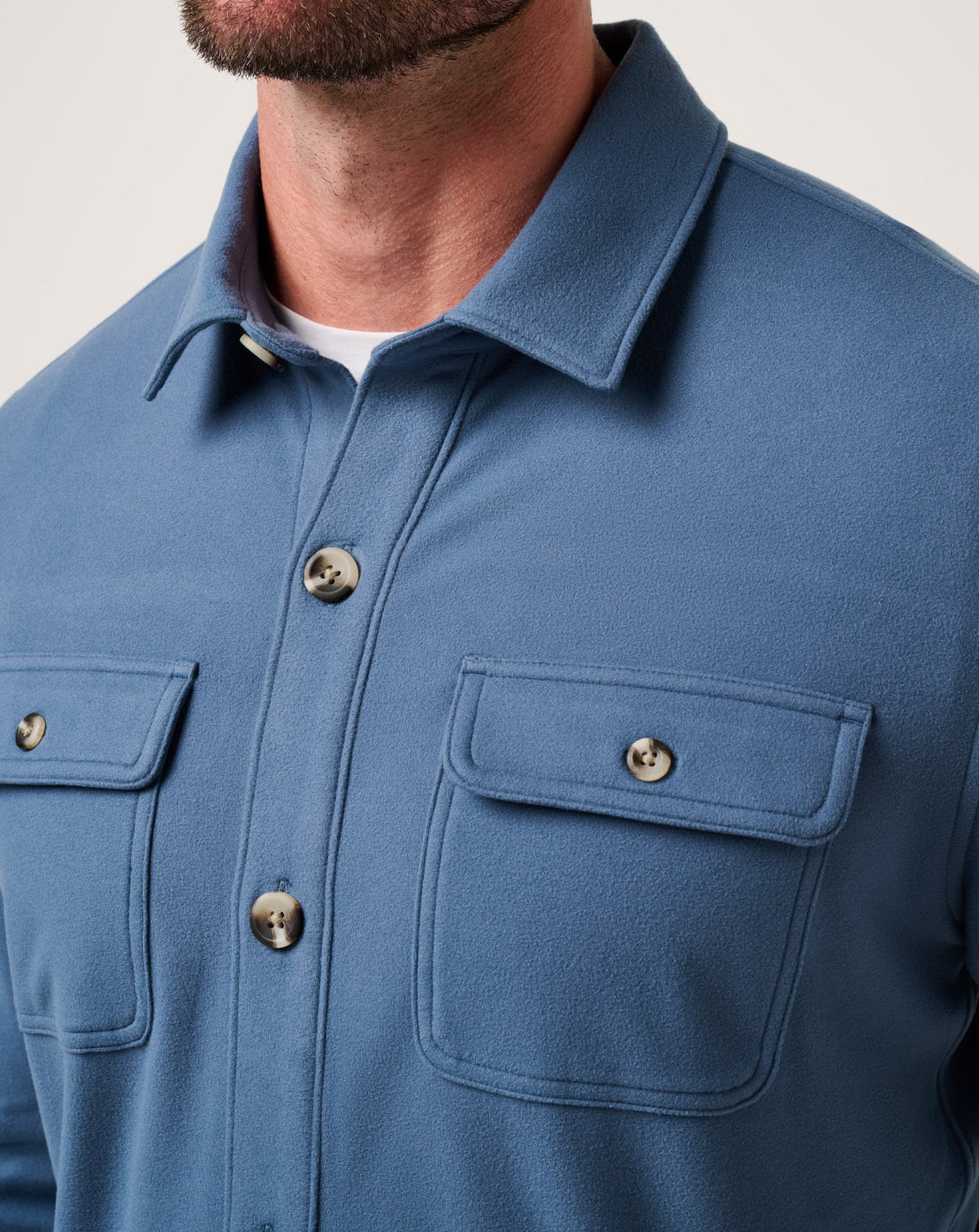 TravisMathew | Peak Fleece Shirt Jacket - Bering Sea