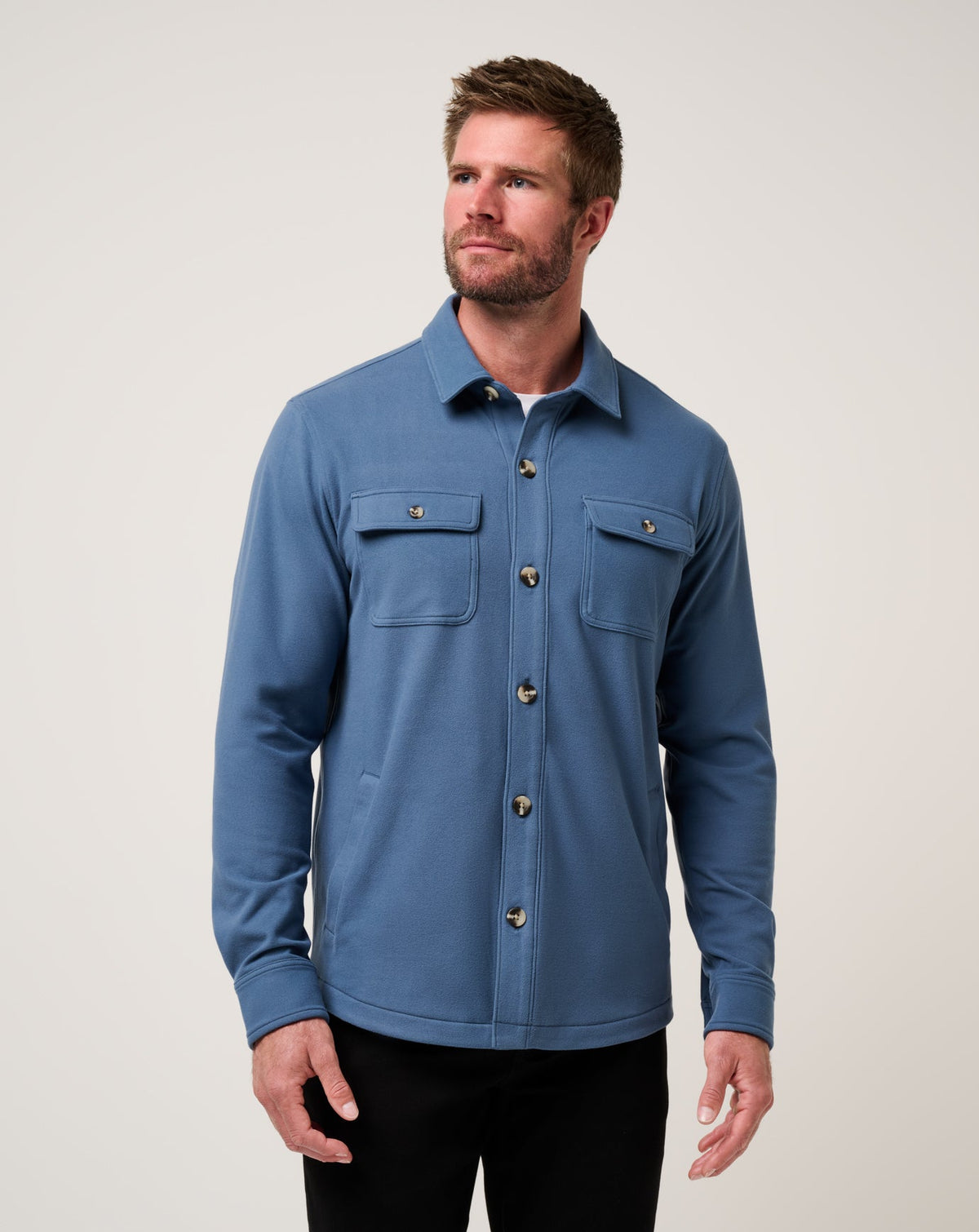 TravisMathew | Peak Fleece Shirt Jacket - Bering Sea