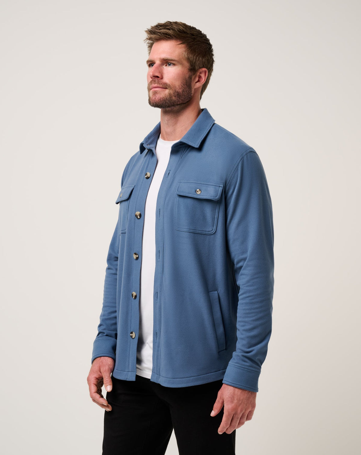 TravisMathew | Peak Fleece Shirt Jacket - Bering Sea