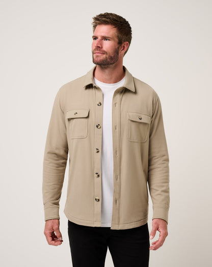 TravisMathew | Peak Fleece Shirt Jacket - Weathered Teak