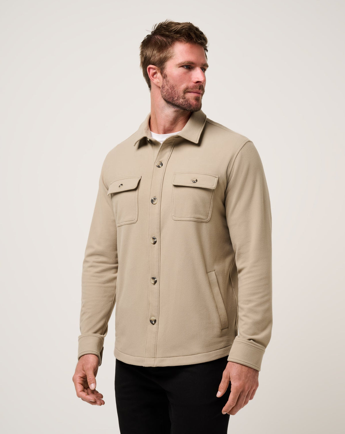 TravisMathew | Peak Fleece Shirt Jacket - Weathered Teak