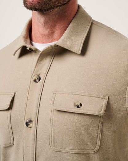 TravisMathew | Peak Fleece Shirt Jacket - Weathered Teak