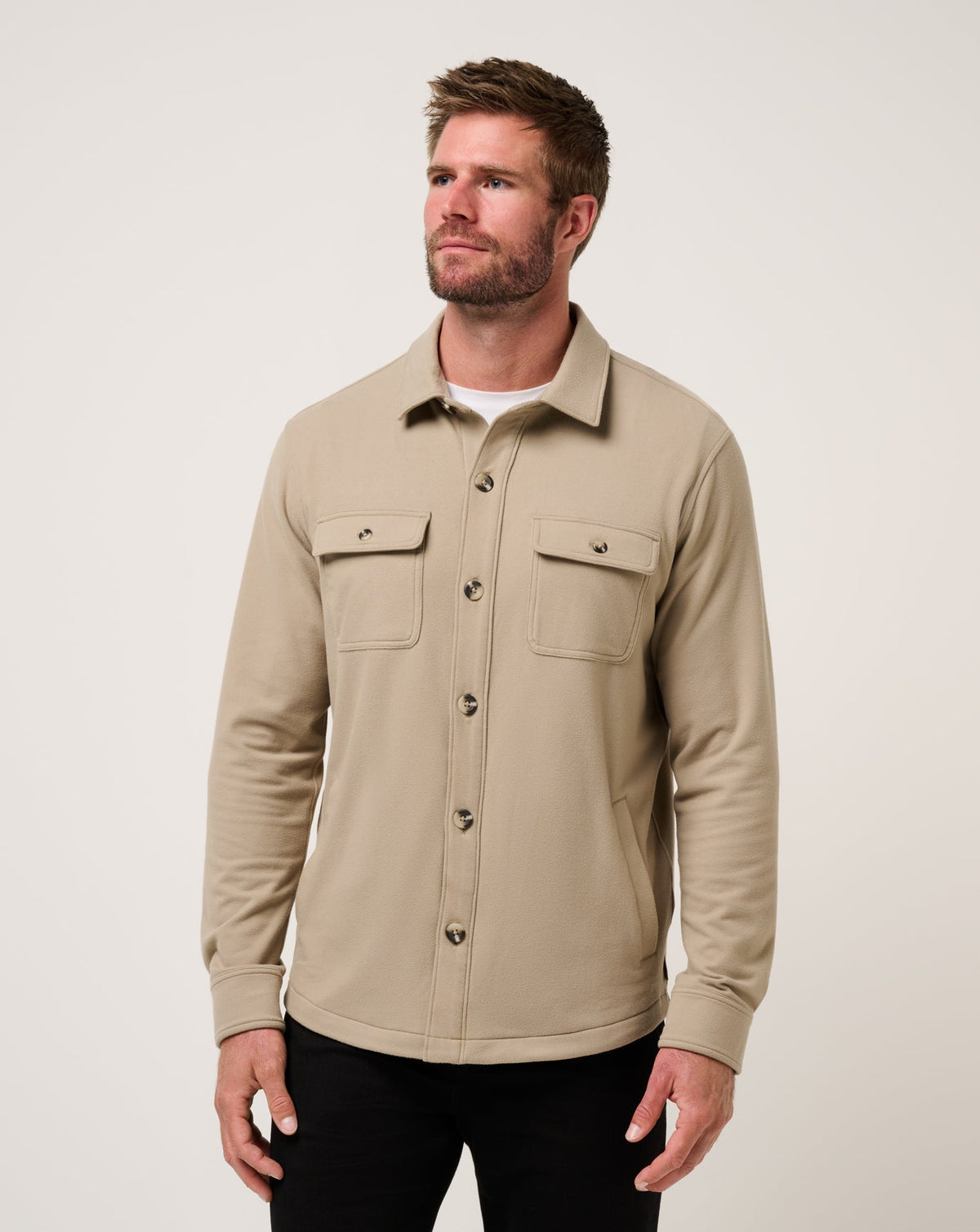 TravisMathew | Peak Fleece Shirt Jacket - Weathered Teak